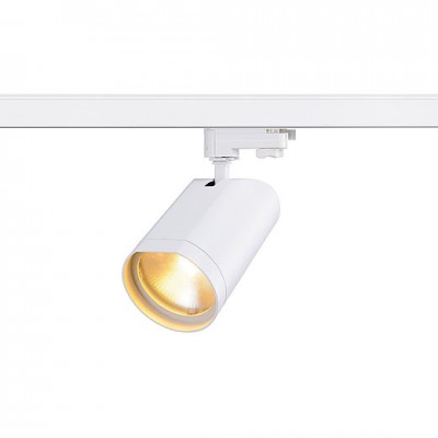 SLV 152991 BILAS SPOT 25° LED, rund, mattweiss, 15W, 2700K, inkl. 3P.-Adapter
