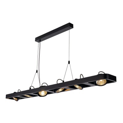 SLV 154920 LYNAH LED Pendelleuchte, hexa, mattschwarz, 6x10W, 3000K