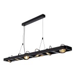 SLV 154920 LYNAH LED Pendelleuchte, hexa, mattschwarz, 6x10W, 3000K