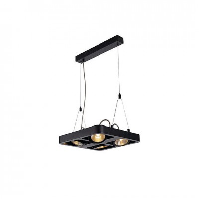 SLV 154930 LYNAH LED Pendelleuchte, square, mattschwarz, 4x10W, 3000K