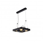 SLV 154930 LYNAH LED Pendelleuchte, square, mattschwarz, 4x10W, 3000K