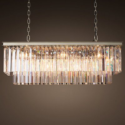 Люстра RH 1920S ODEON CLEAR GLASS FRINGE 120 nickel ImperiumLoft 155093-22