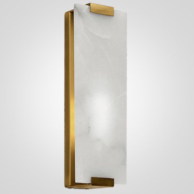 Бра Marble Rectangle Wall Lamp Brass ImperiumLoft 155095-22