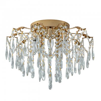 Люстра хрустальная 15545/5+5FGD+CL WTLED ЭкономСвет