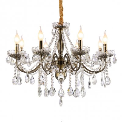 Люстра хрустальная 15557/8AB+CL ЭкономСвет