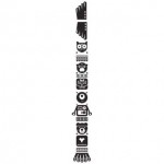 SLV 155980 Sticker Totem Owl, schwarz, inkl. Rakel