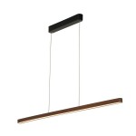 156267 SLV VINCELLI 2 PD светильник подвесной с LED 27Вт (29Вт), 2700К, 1400лм, черный / бамбук темный