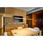 156268 SLV VINCELLI 2 PD светильник подвесной с LED 27Вт (29Вт), 2700К, 1400лм, черный / бамбук светлый