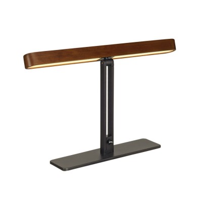 156277 SLV VINCELLI 2 TL светильник настольный с LED 10Вт (12Вт), 2700К, 500лм, черный / бамбук темный