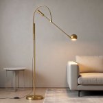 Торшер Restoration Hardware ORBITER II Task Floor Brass