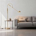 Торшер Restoration Hardware ORBITER II Task Floor Brass