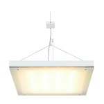 SLV 157101 T5 GRILL Pendelleuchte, eckig, weiss, 4xG5, 4x 24W