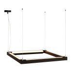 SLV 157650 OPEN GRILL LED, Double Twist Pendelleuchte, eckig, schwarz