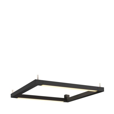 SLV 157660 OPEN GRILL LED, Double Twist Wand- und Deckenleuchte, eckig, schwarz