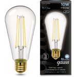 Лампа Gauss Filament ST64 10W 970lm 4100К Е27 LED (157802210)