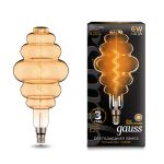 Лампа Gauss Filament Honeycomb 6W 420lm 2400К Е27 golden flexible LED (158802006)