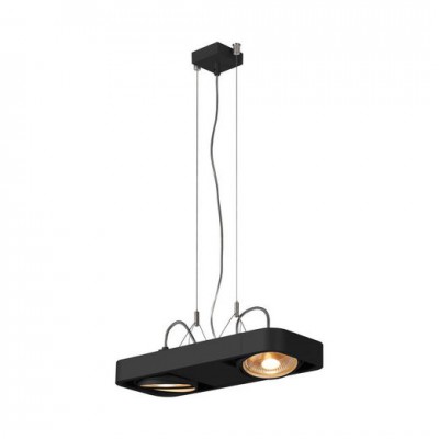 SLV 159210 AIXLIGHT R2 DUO LED, Pendel- leuchte, ES111, max. 2x50W, halbrund, schwarz