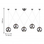 Люстра подвесная регулируемая Favourite 1598-5P Giallo