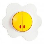 Happy Цветок - Выключатель 2кл. с инд.(зажимы без винтов) 10A, бело/желтый - 16.51.019