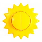 Happy Солнце - Выключатель 2кл. (зажимы без винтов) 10A, желтый - 16.61.004