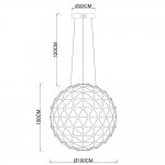 Светильник подвесной шар большой Divinare 1610/02 SP-140 CRISTALLINO