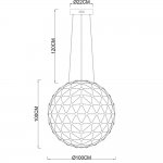 Светильник подвесной шар большой Divinare 1610/02 SP-140 CRISTALLINO