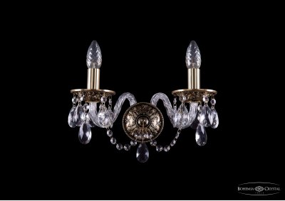 Светильник настенный бра Bohemia Ivele 1610/2/GB Светильник настенный бра Bohemia Ivele 1610/2/GB