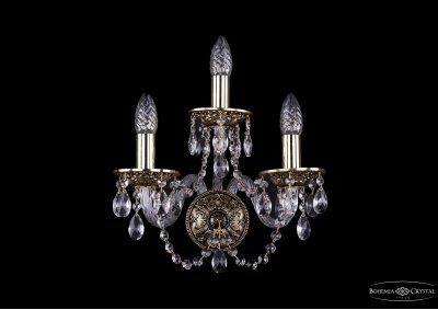 Светильник настенный бра Bohemia Ivele 1610/3/GB Светильник настенный бра Bohemia Ivele 1610/3/GB