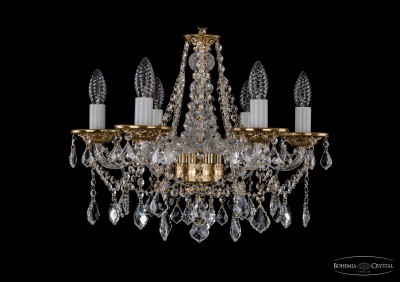 Люстра хрустальная Bohemia Ivele 1613/6/165/G/Leafs Люстра хрустальная Bohemia Ivele 1613/6/165/G/Leafs