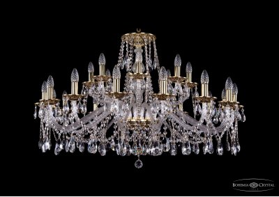 Люстра хрустальная большая Bohemia Ivele 1613/16+8/400/GB