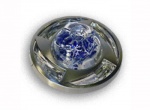 Светильник галогенный 16151 GQB MR16 круг фреза, синее конфетти, сатин-никель
