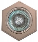 Светильник галогенный 16172 EQ MR16, шестигранник, перл. никель+хром
