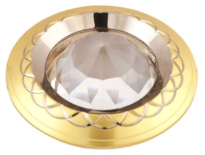 Светильник 16315 BQ MR16, перл.золото+хром