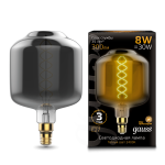 Лампа Gauss Filament DL180 8W 300lm 2400К Е27 gray flexible LED (164802008)