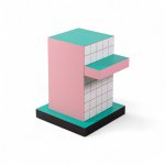 Приставной столик Supersidetable Red Grid