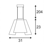 SLV 165441 SOBERBIA LED, Pendelleuchte, weiss