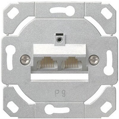 Gira Мех Розетка компьютерная 2-ая наклонная 6 кат (G16600)