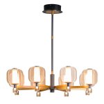 Серия люстр с плафонами из прозрачных пластин на металлических рожках CARINA ImperiumLoft 167473-26