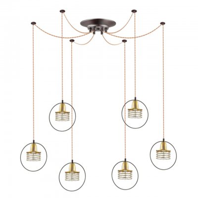 Люстра «паук» с пятью подвесами FESTER ImperiumLoft 167770-26