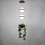 Подвесной светильник PALMA Wall lamp 2 шара + 1 вазон ImperiumLoft 168491-22