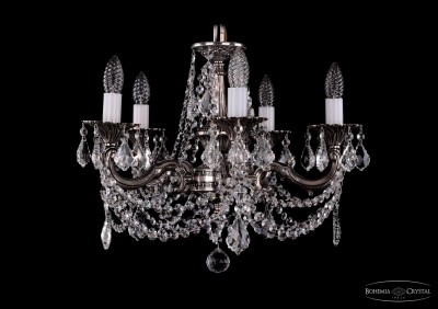Люстра хрустальная Bohemia Ivele 1701/5/C/NB/Leafs Люстра хрустальная Bohemia Ivele 1701/5/C/NB/Leafs
