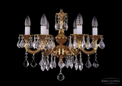 Люстра хрустальная Bohemia Ivele 1701/6/A/G/Leafs Люстра хрустальная Bohemia Ivele 1701/6/A/G/Leafs