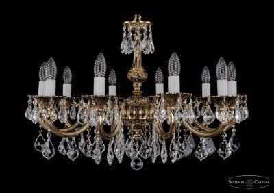 Люстра хрустальная Bohemia Ivele 1702/10/A/GB/Leafs