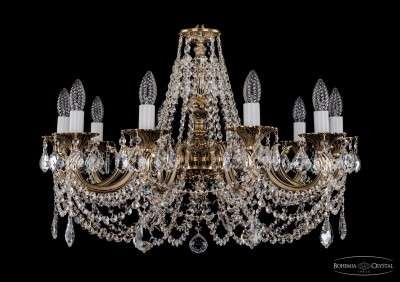 Люстра хрустальная Bohemia Ivele 1702/10/C/GB/Leafs