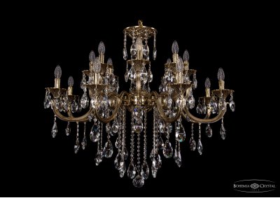 Люстра хрустальная Bohemia Ivele 1702/8+8/300+150/B/GB