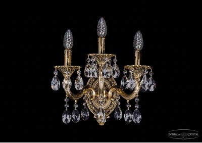 Светильник настенный бра  Bohemia Ivele 1702B/2+1/CK175IV+UP125IP/A/GB