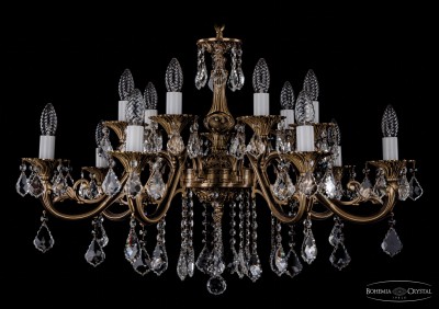 Люстра хрустальная Bohemia Ivele 1703/14/B/FP/Leafs