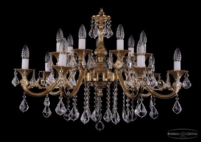 Люстра хрустальная Bohemia Ivele 1703/14/B/G/Leafs