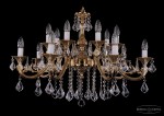 Люстра хрустальная Bohemia Ivele 1703/14/B/G/Leafs
