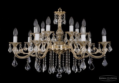 Люстра хрустальная Bohemia Ivele 1703/14/B/GW/Leafs